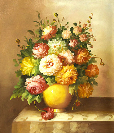 0B 《花卉静物》 当代油画家 文惠 精品油画
